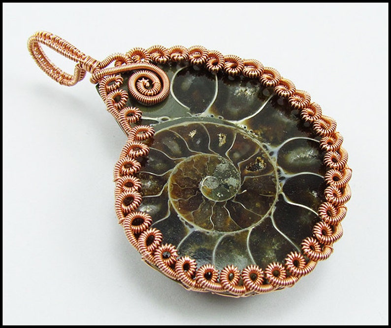 Wire Wrapped Ammonite Pendant Tutorial image 3