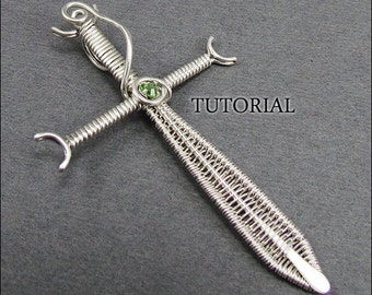 Sword Pendant - Wire Woven Jewelry Tutorial