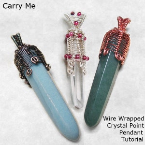 Carry Me - Gemstone Point Cap Wire Weaving Jewelry Tutorial