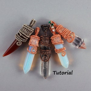 Wire Woven Crystal Point Pendant Wire Wrapped Jewelry Tutorial Bild 1