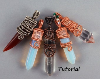 Wire Woven Crystal Point Pendant - Wire Wrapped Jewelry Tutorial