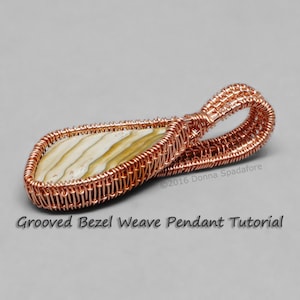 Grooved Bezel Weave Pendant - Wire Wrapped Jewelry Tutorial