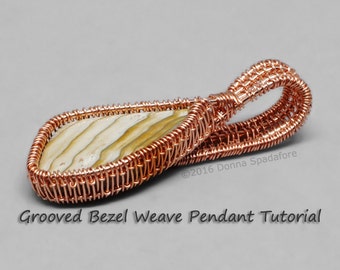 Grooved Bezel Weave Pendant - Wire Wrapped Jewelry Tutorial