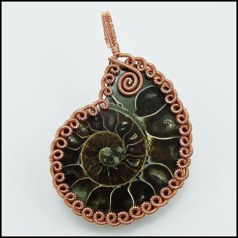 Wire Wrapped Ammonite Pendant Tutorial image 4