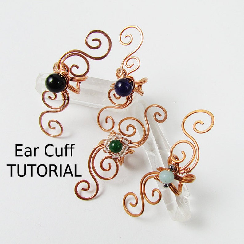 Swirly Ear Cuff Wire Wrapped Jewelry Making TUTORIAL image 1