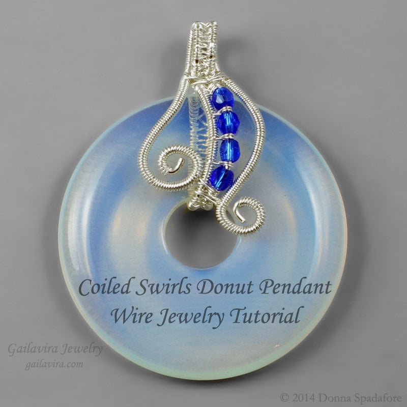 Wire wrapped donut pendant deals