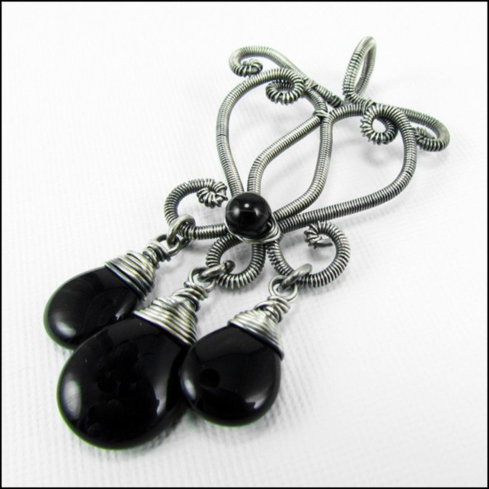 Filigree and Teardrops Pendant Wire Wrap Tutorial Etsy