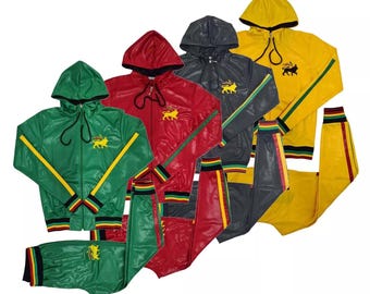 Mens TiM Tracksuit Shiny Designer Fit Urban Zip Up Top Matching Jogger 2pcs Set