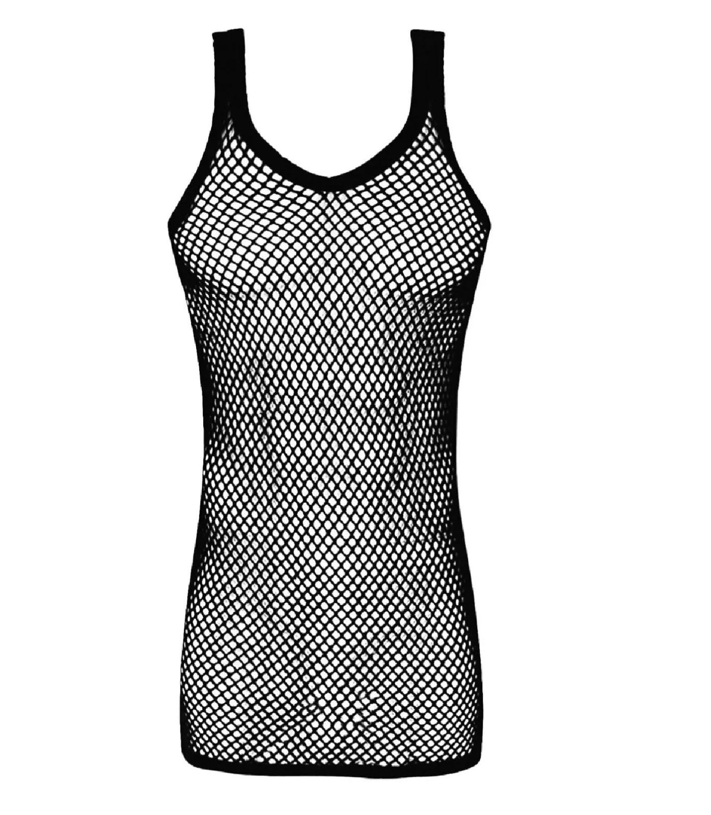 fishnet vest womens