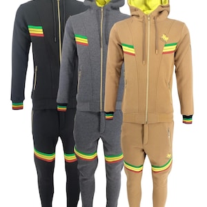 Mens Rasta Tracksuit: Lion of Judah 2-Piece Set