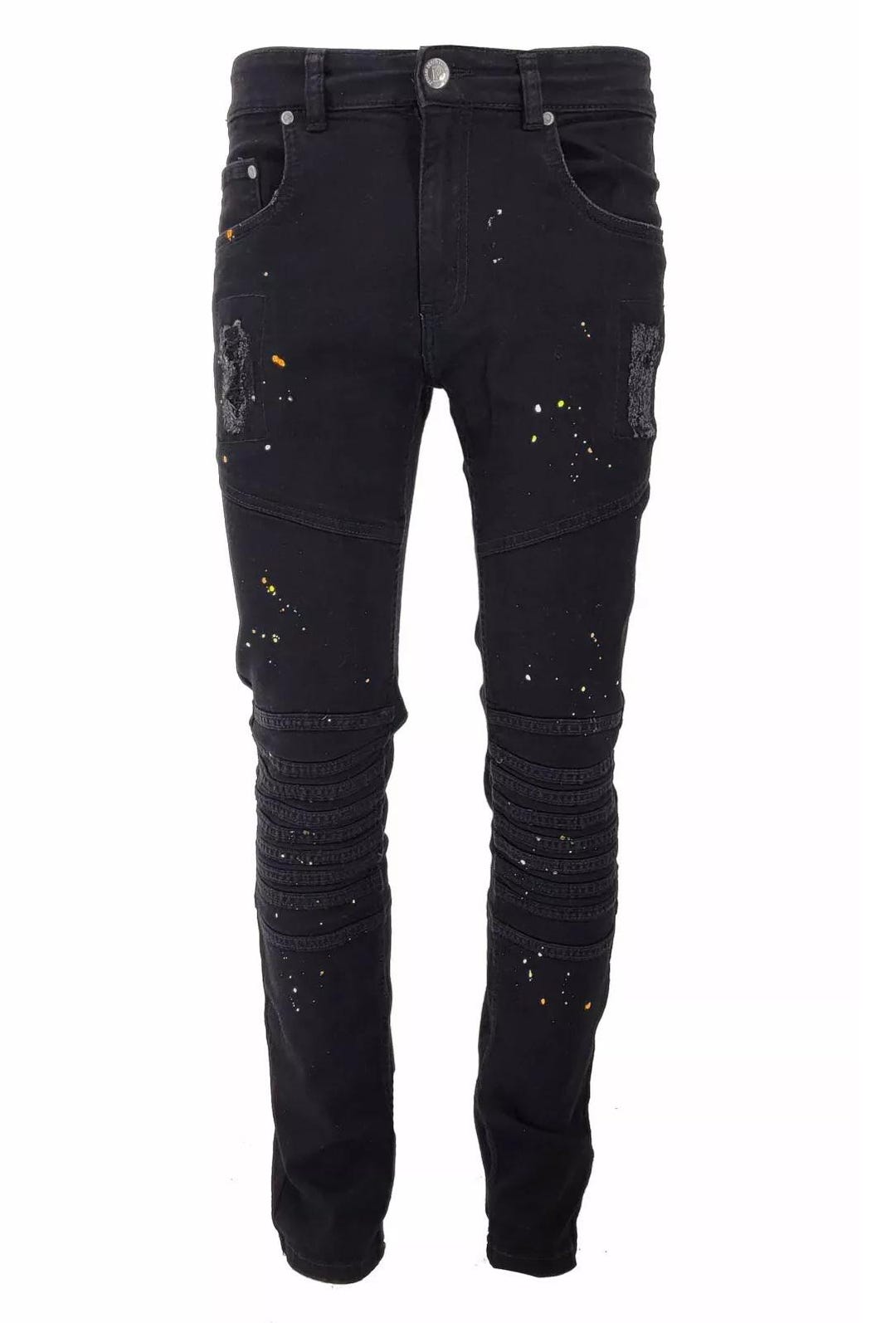 [LOW CLASSIC] / ☆ 24FW KNEE-PATCH DENIM PANTS / BLACK New Classic Denim Jeans – Premier