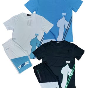 Mens Time Is Money Tracksuit Set Men&#39;s Cotton T Shirt & Shorts Tee Casual Wear NEW