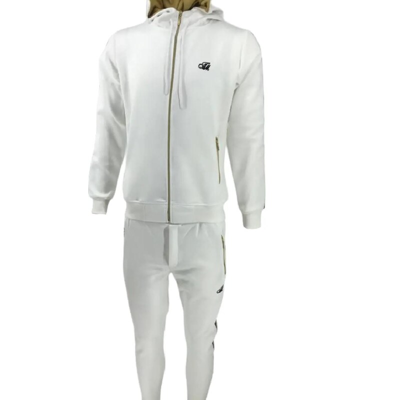 TiM Designer Slim Fit Tracksuit Set – Zip Up Hoodie & Matching Jogger For Men