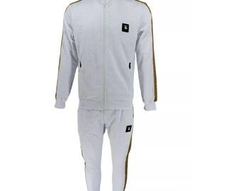 Conjunto de chándal para hombre con estampado TIM, pantalones con cremallera completa, chaqueta y pantalones tallas S-5XL