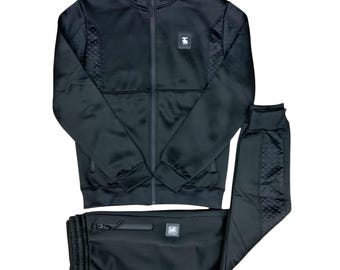 Conjunto deportivo TIM para hombre: chaqueta con cremallera completa, pantalones, ropa deportiva informal.