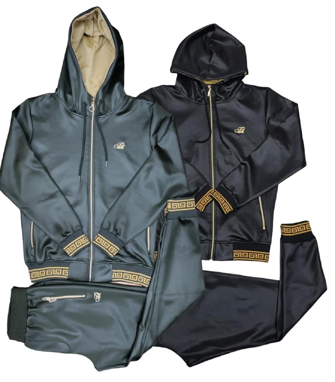 galeeup Unisex 80s Tracksuit Outfits 90s Costume for Men