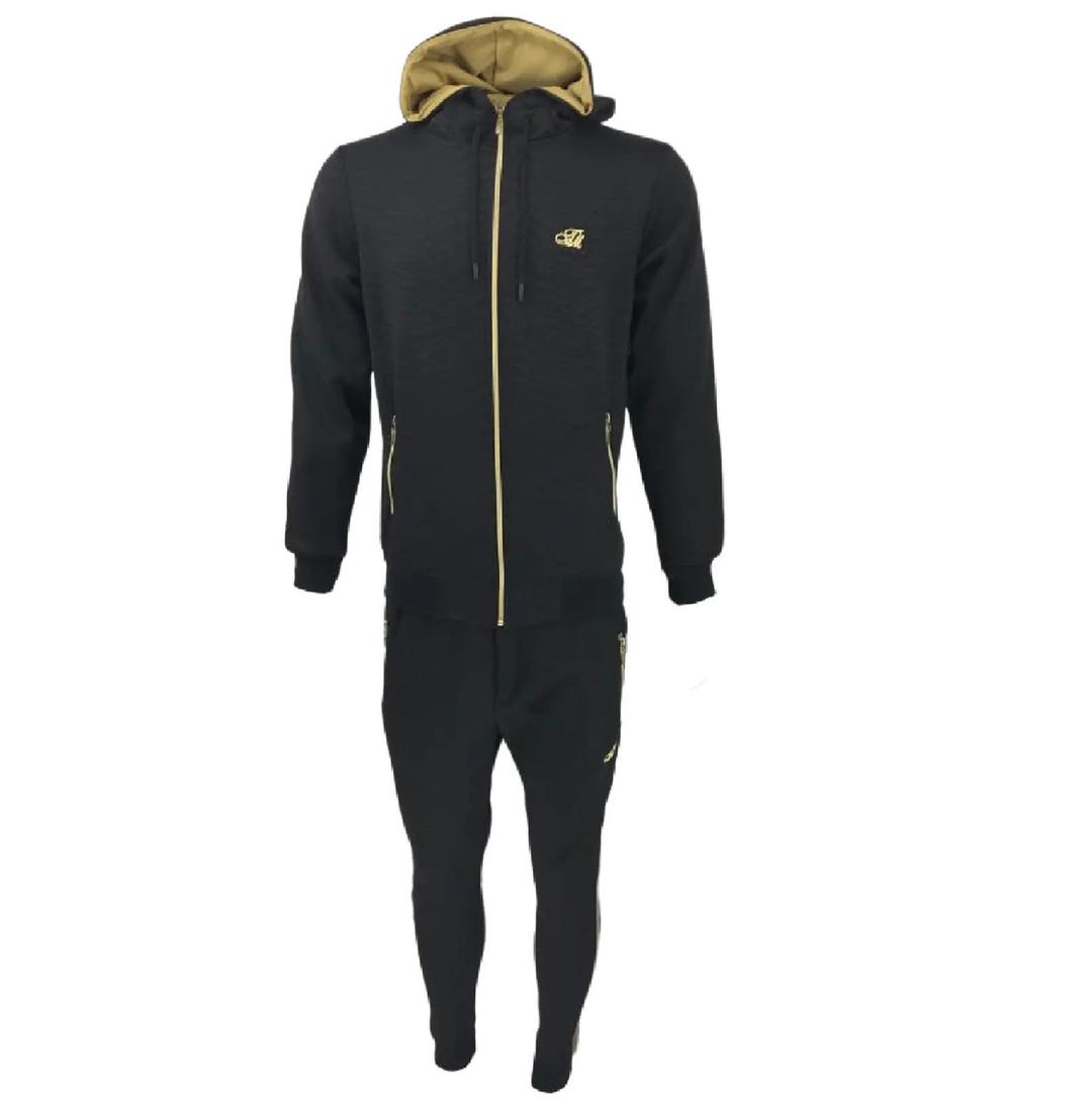 Mens TIM Baroque Print Side Tape Matching Tracksuit Zipper