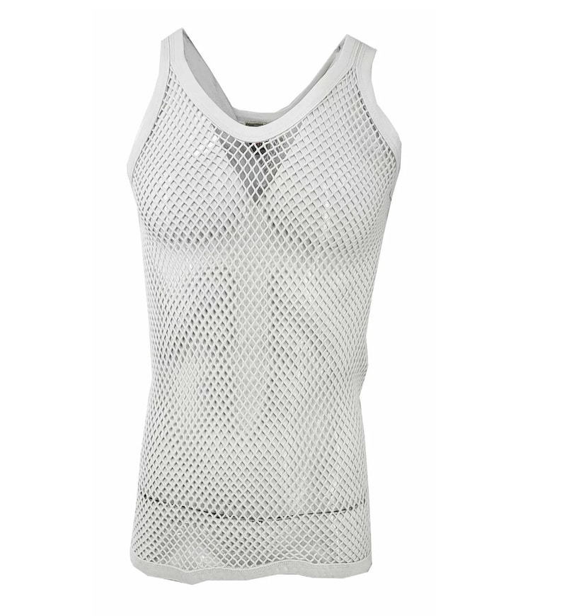 Original Pendeen Mens Premium 100% Cotton Mesh Fishnet String Vest Top ...