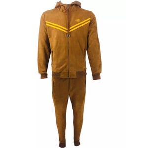 Men&#39;s Suede Tracksuits TIM Tracksuit Bottom Set Zip Hoodie Top Hooded Sweatshirt Joggers Gym