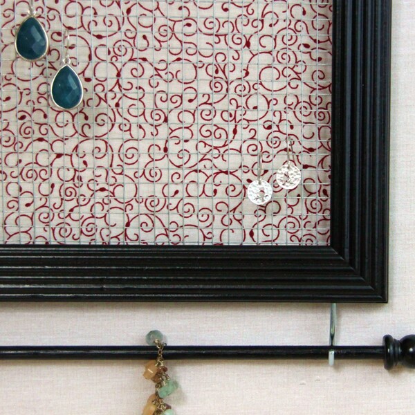 Jewelry Holder- Black Framed Jewelry Organizer