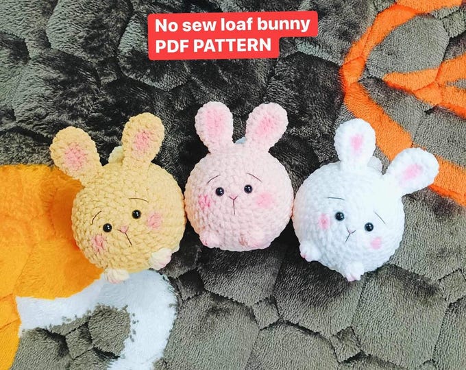No Sew Crochet Bunny Pattern: Amigurumi Keychain (PDF Pattern)