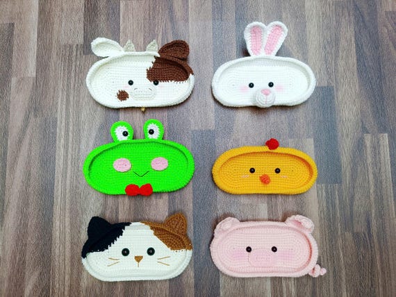 Farm Animals Crochet Eyeglass Holder Pattern: 6-in-1 Bundle (US Terms) (Digital Download)