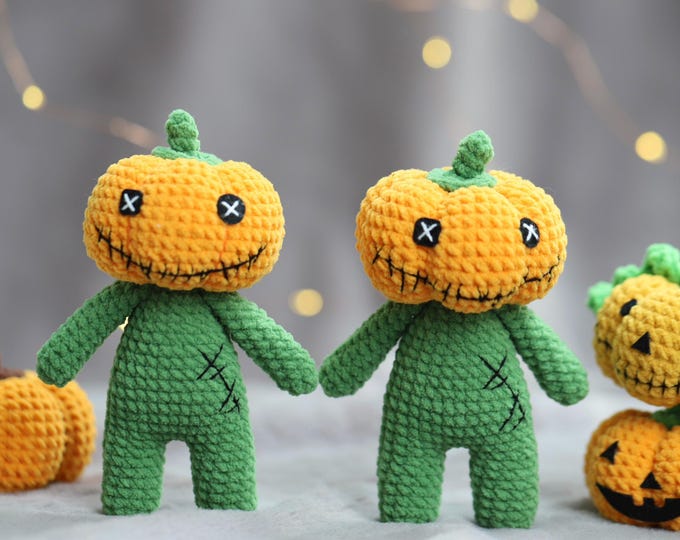 Mr. Pumpkin Crochet Pattern: Halloween Amigurumi (US Terms) (PDF Pattern)