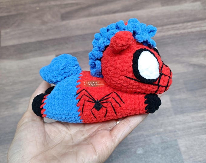 Crochet spiderman-Horse Keychain Amigurumi Pattern (US Terms) (PDF Pattern)