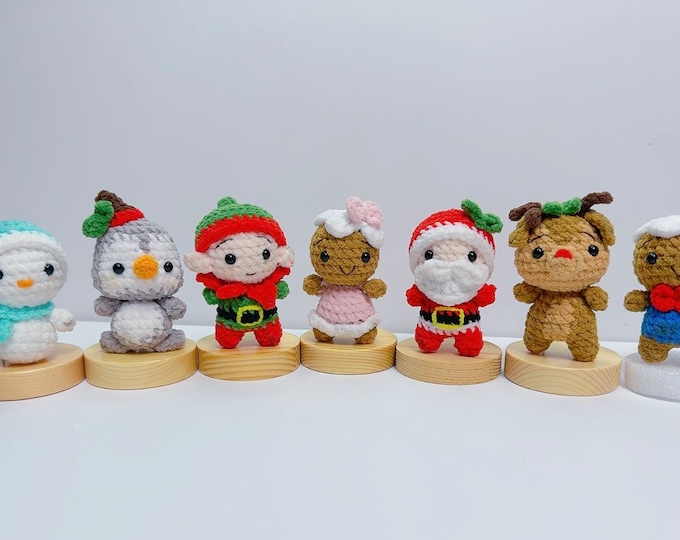 Christmas Amigurumi Crochet Pattern: Santa, Elf, Reindeer (PDF Pattern)