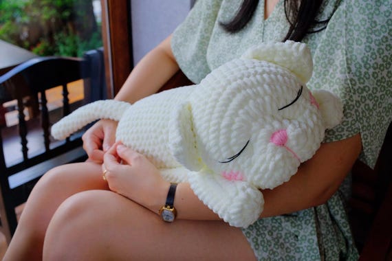 Sleeping Cat Crochet Pattern: Amigurumi Kitten (US Terms) (PDF Pattern