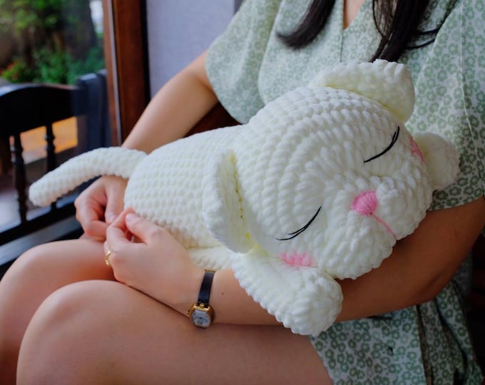 Sleeping Cat Crochet Pattern: Amigurumi Kitten (US Terms) (PDF Pattern