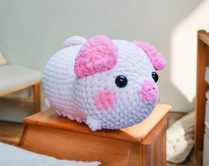No Sew Crochet Pig Pattern: Amigurumi Keychain (US Terms) (PDF Pattern)