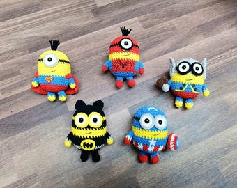 Superhero Minions Crochet Pattern Bundle (US Terms) (PDF Pattern)