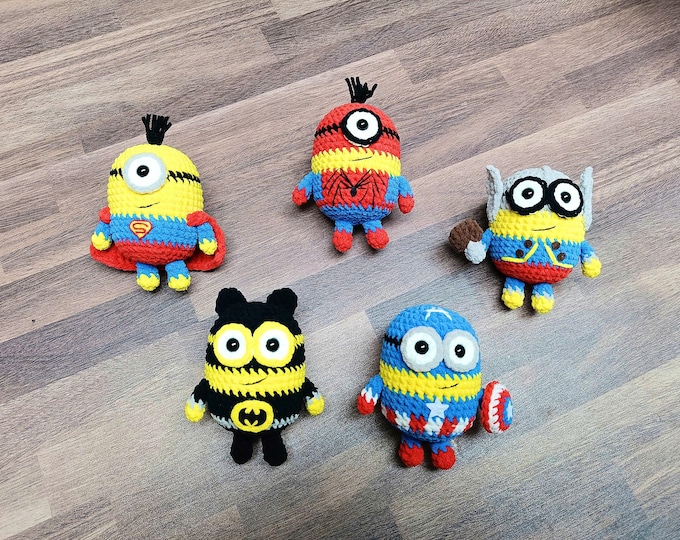 Superhero Minions Crochet Pattern Bundle (US Terms) (PDF Pattern)