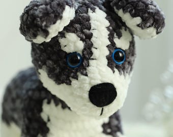 Husky Dog Crochet Plush Amigurumi Pattern (PDF)