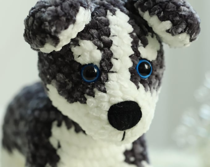 Husky Dog Crochet Plush Amigurumi Pattern (PDF)