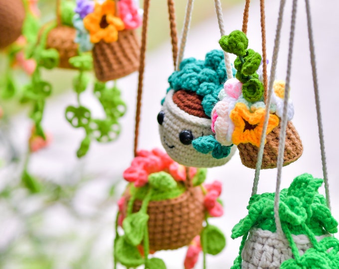 Hanging Plant Crochet Pattern: Succulent, Fern, Pothos (PDF Pattern)