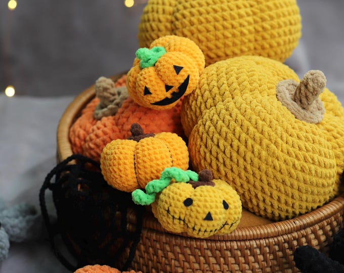 Halloween Crochet Pattern Bundle: Pumpkin, Spider, Spiderweb (US Terms) (PDF Pattern)