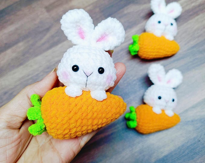 Easter Bunny Crochet Pattern: Rabbit and Carrot Amigurumi (PDF Pattern)