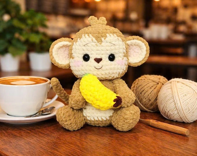 Crochet Monkey Amigurumi Pattern – Plush Toy Design (PDF Pattern)