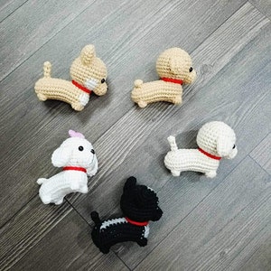 Dog Keychain Crochet Pattern: Corgi, Poodle, Husky Amigurumi (US Terms) (PDF Pattern)