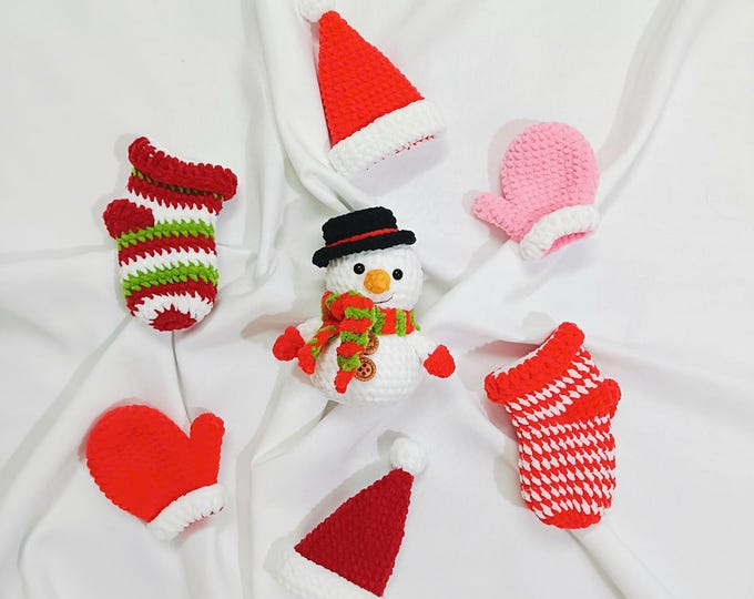 Christmas Ornament Crochet Pattern: Low Sew Amigurumi (US Terms) (PDF Pattern)
