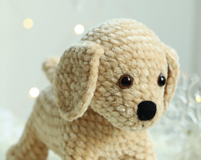 Golden Retriever Crochet Pattern: Plush Dog Amigurumi (PDF)