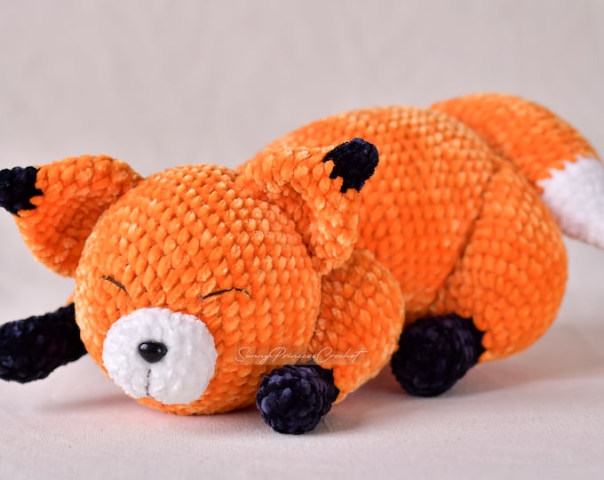 Sleeping Fox Crochet Pattern: Amigurumi Plush (US Terms) (PDF Pattern)