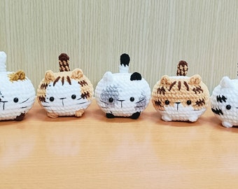 Niedrige Häkelanleitung für Katzen: Amigurumi Kätzchen (PDF-Muster)