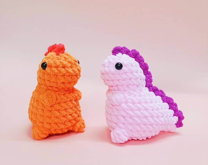 No-Sew T-rex Crochet Pattern, Mini Tyrannosaurus Crochet Amigurumi ( English only)