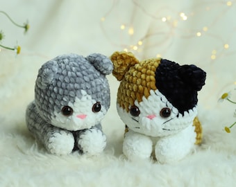 2in1 Calico  Cat Crochet Pattern: Cute Kitten Amigurumi (PDF Pattern)