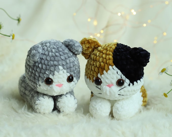 2in1 Calico  Cat Crochet Pattern: Cute Kitten Amigurumi (PDF Pattern)