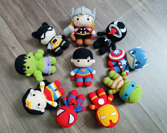Super-Spider & Superhero Crochet Pattern Bundle (US Terms) (PDF Pattern)