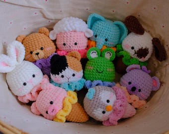 Animal Ice Cream Amigurumi Crochet Pattern: Bunny, Koala, Sheep (PDF Pattern)